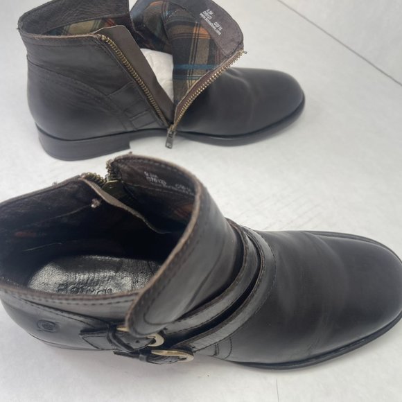 BORN Womens 9.5 M Pirlo Ankle Booties Brown Leather Buckle D76123 Boots - Picture 14 of 15